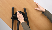 demonstratie draaibare driepoot flipover Legamaster