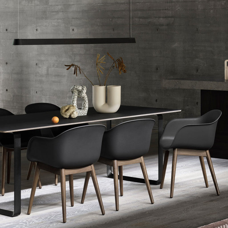 Muuto Fiber Armchair Wood Base | Houten designstoel