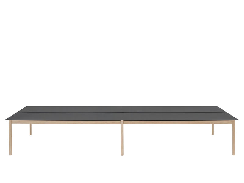 Linear-system-table-config-2-black-laminate-oak-Muuto-5000x3750-hi-res - KANTOORMEUBELS.ONLINE