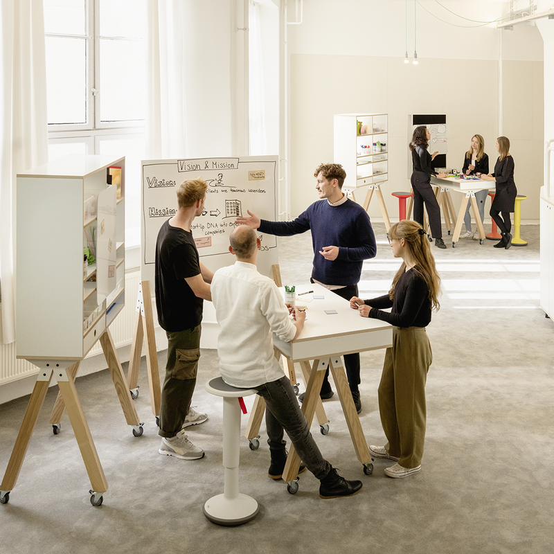 Opbergsysteem TEAMSHELF - WHAT IF WE FLY