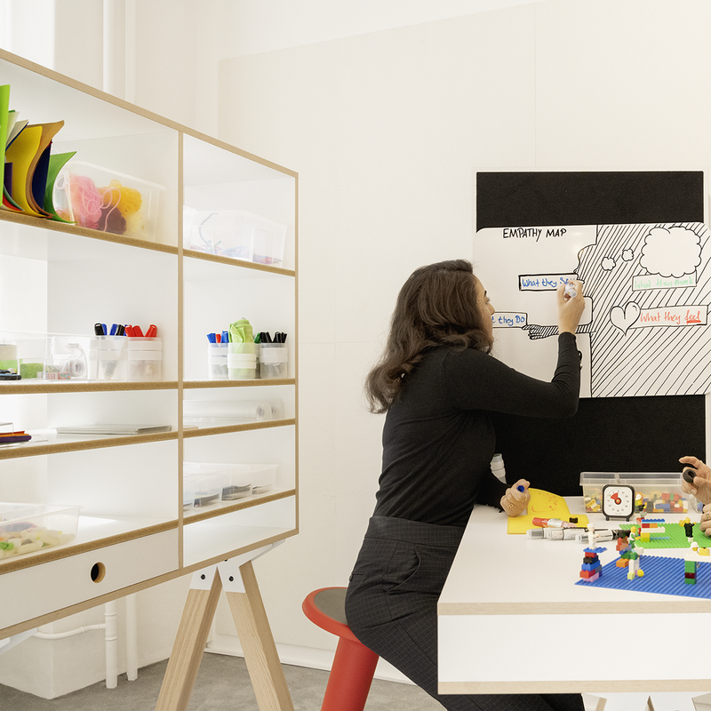 Opbergsysteem TEAMSHELF - WHAT IF WE FLY