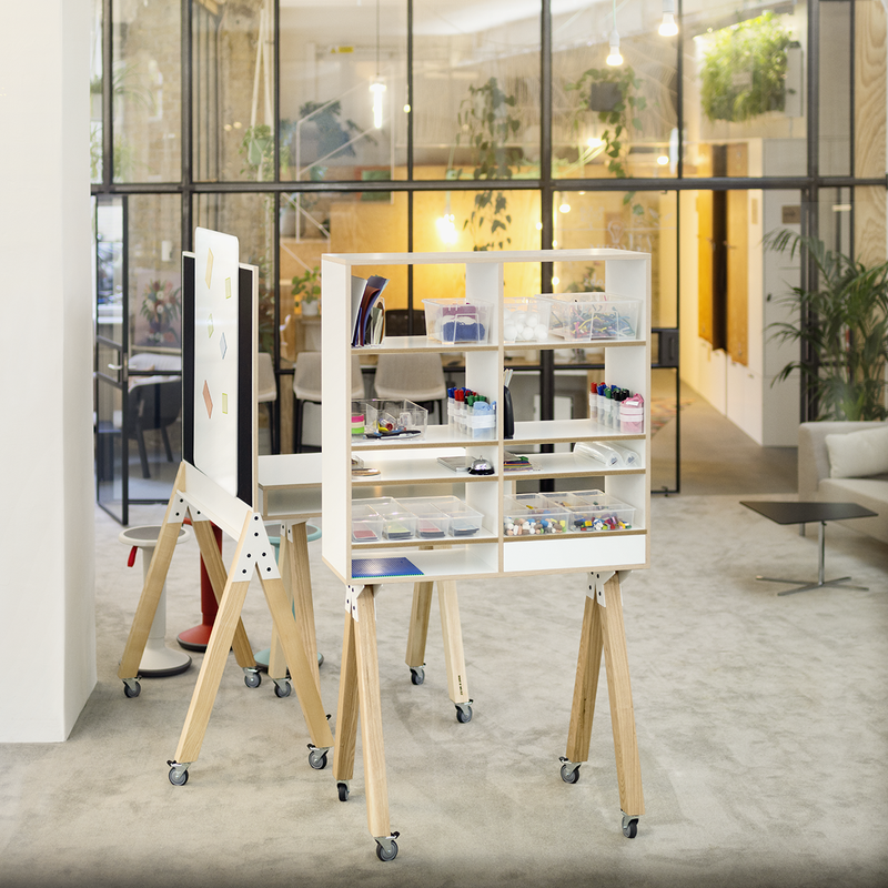 Opbergsysteem TEAMSHELF - WHAT IF WE FLY