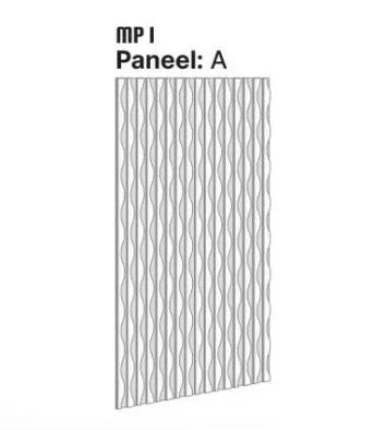 Akoestisch PET-vilt paneel motief 8 patronen / 48 kleuren