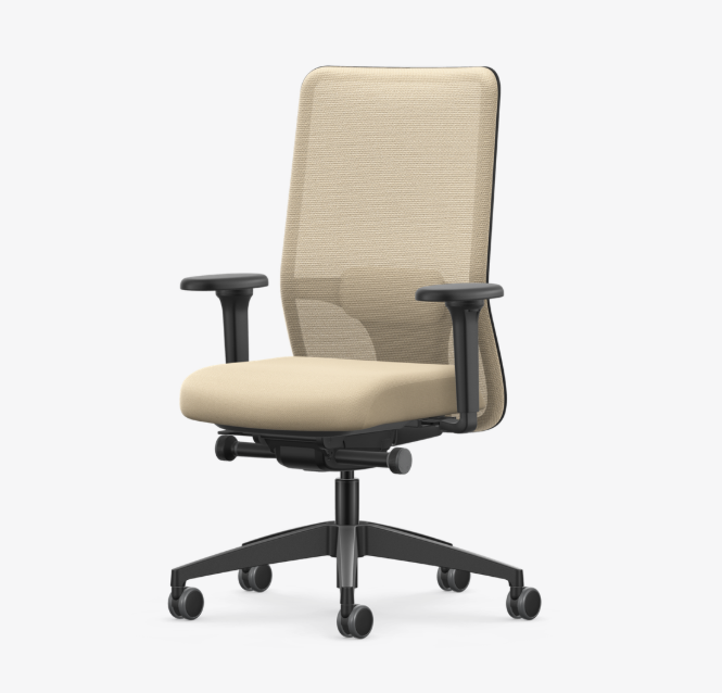Se7en Milo LX232 Premium beige – ergonomische NPR 1813 bureaustoel - KANTOORMEUBELS.ONLINE