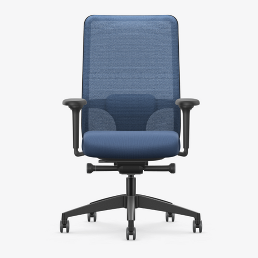 Se7en Milo LX232 Premium blauw front – ergonomische NPR 1813 bureaustoel - KANTOORMEUBELS.ONLINE