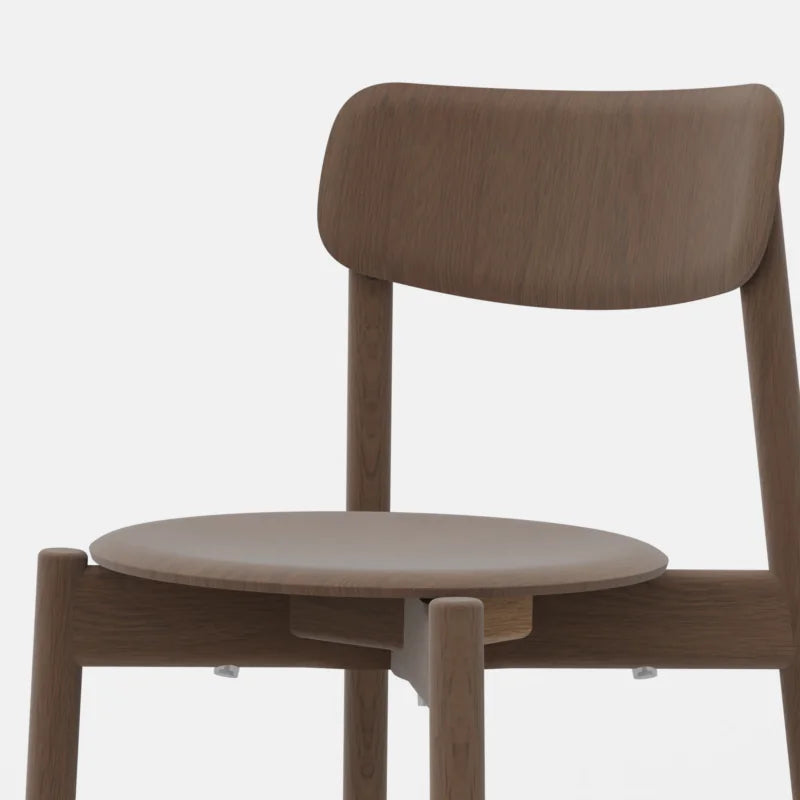 detail van Lande Modi Wood stoel, Modi Wood vergaderstoel, eiken vergaderstoel, Lande houten stoel, Modi Wood prijs, Modi Wood kopen, stoel houten rug, stoel eikenfineer, Lande dealer