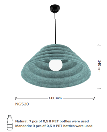 Akoestische hanglamp Feltocuh Nube