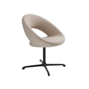 Design bureaustoel met beige zitting en zwart onderstel, kantoormeubilair modern