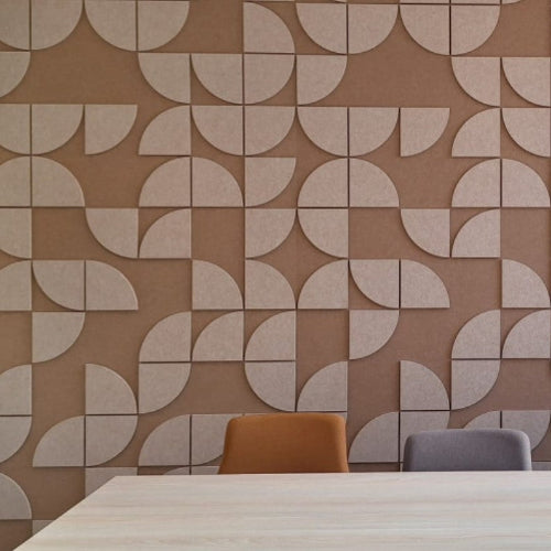 Akoestisch PET-vilt wandpaneel GEO paneel  / patroon 7