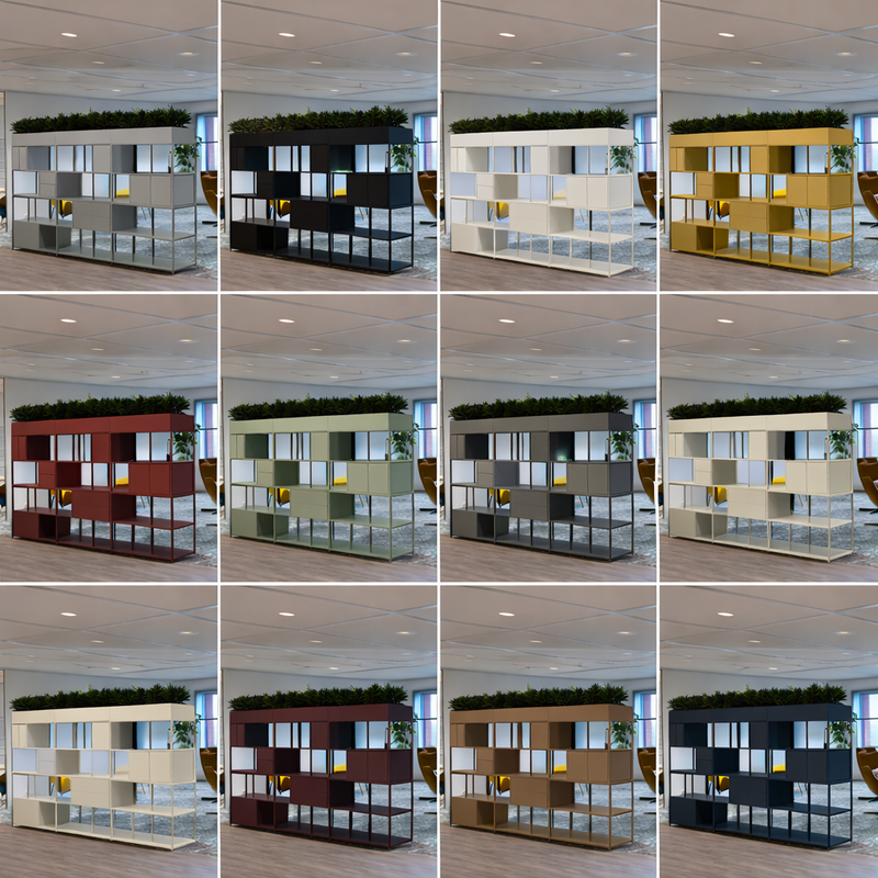 Roomdivider Flexwall B357xH183xD43cm