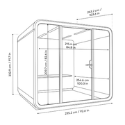 Vergadercel FRAMERY Six Lite / 4-6 persoons - KANTOORMEUBELS.ONLINE