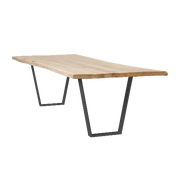Design bartafel met houten blad en metalen poten, moderne kantoormeubels voor vergaderruimte