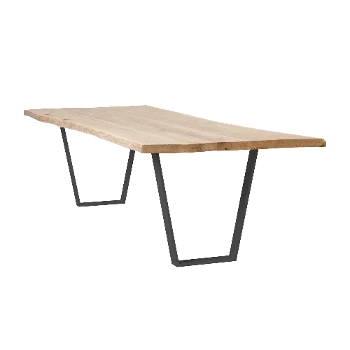 Design bartafel met houten blad en metalen poten, moderne kantoormeubels voor vergaderruimte