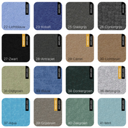 Tacito kleurenkaart PET-vilt, blauw, bruin, groen, zwart, grijs