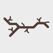 Design kapstok in cacao-bruin, boomtakvormig, voor kantoorinrichting of werkplek