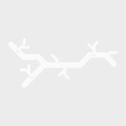 Witte design kapstok in boomtakvorm, modern kantoormeubilair voor werkplek of thuis.