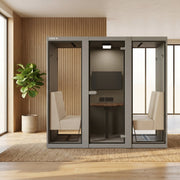 VOX Large 2P, VOX Large 2 persoons, akoestische overlegpod 2 personen, vergaderpod 2 personen, belcel 2 personen, room in room 2 personen, VOX overlegpod, akoestische vergadercabine, telefooncel 2 personen, kantoor pod 2 personen, overlegcabine kantoor, VOX pod prijs, VOX Large prijs, vergaderruimte zonder verbouwing, akoestische pod kantoor