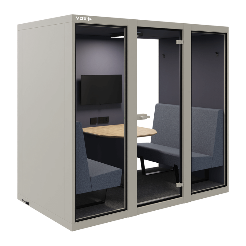 VOX-pod Large RAL7044 linker zijaanzicht