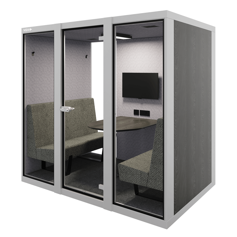 VOX-pod Large 4-personen RAL9006 rechter zijaanzicht