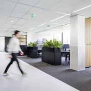 Wini kast met plantenbak zwart