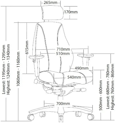 Bureaustoel XL Raptor 24 uurs heavy duty