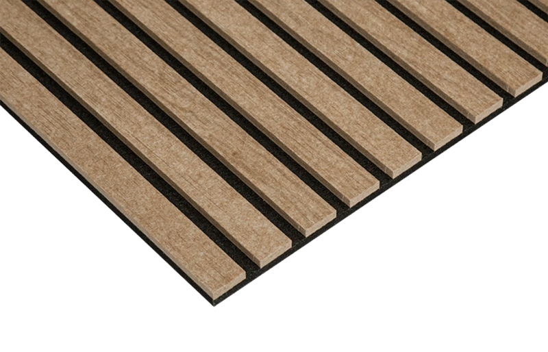 Akoestisch pet vilt lattenwand paneel houtlook voor kantoorinrichting