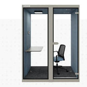 Akoestische werkplek pod met bureau en bureaustoel voor 1 persoon, kantoormeubels online