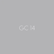 Grijze kleurstaal met de aanduiding GC 14 voor kantoormeubels en interieurdesign.
