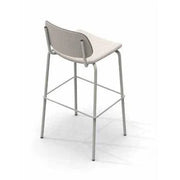 Moderne barkruk Jami, zithoogte 81 cm, wit met metalen frame, kantoormeubilair