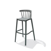 Moderne grijze barkruk met rugleuning, design kantoormeubilair voor kantoor of thuis