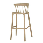 Beige design barkruk met rugleuning, modern kantoormeubilair voor werkplek of thuis