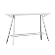 Witte bartafel Bridge 110 cm hoog, strak design kantoormeubilair voor kantoor of thuiswerkplek