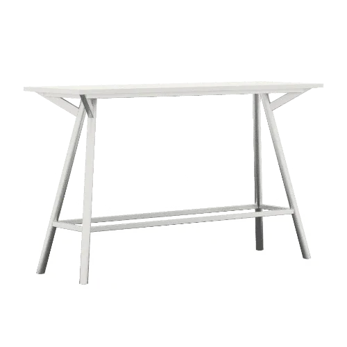 Witte bartafel Bridge 110 cm hoog, strak design kantoormeubilair voor kantoor of thuiswerkplek