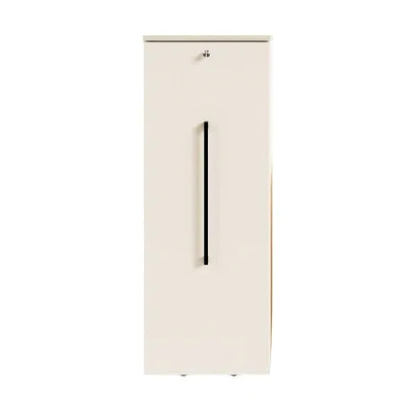 Witte kantoorkast, apothekerskast Orga Plus, met zwart handvat, modern design, ideaal voor kantoorinrichting