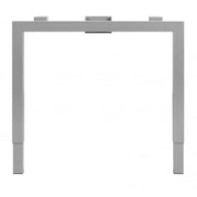 bureau onderstel recht model in kleur aluminium, modern kantoormeubilair, zilverkleurig frame