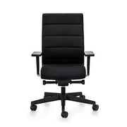 Zwarte Interstuhl bureaustoel met hoge rugleuning, design kantoormeubel op wieltjes