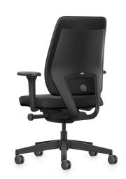 Zwarte ergonomische bureaustoel op wielen, Interstuhl Joyce JC1N1, modern design kantoormeubilair