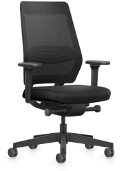 Zwarte ergonomische bureaustoel Interstuhl Joyce JC2N1 met mesh rugleuning, kantoormeubilair