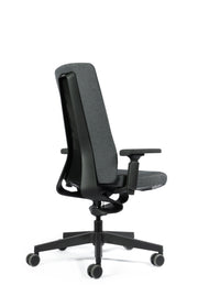 Interstuhl bureaustoel PU113, grijs, ergonomisch design, kantoormeubilair op wielen