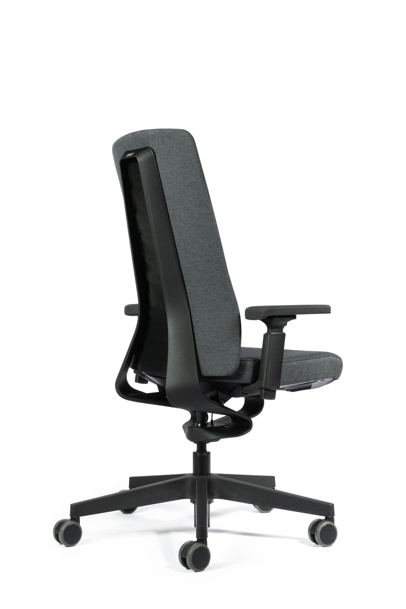 Interstuhl bureaustoel PU113, grijs, ergonomisch design, kantoormeubilair op wielen