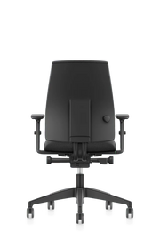 Zwarte ergonomische bureaustoel Se7en LX111 Ergo Comfort met armleuningen, kantoorstoel