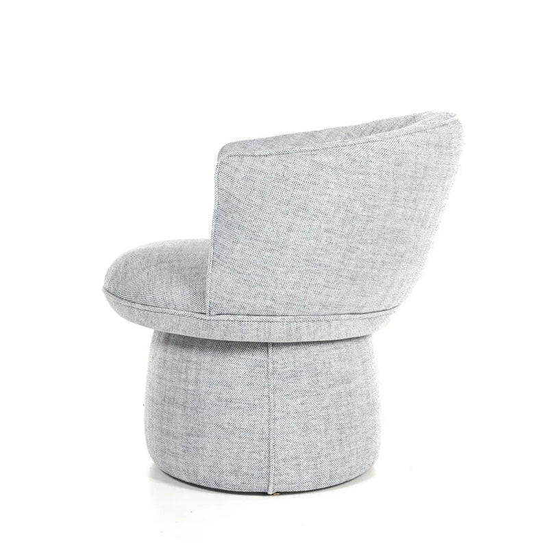 Deberenn Bussola, moderne design fauteuil met lichtgrijze stof, ideaal voor kantoor of thuiswerkplek 