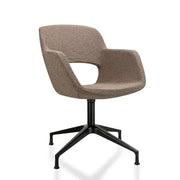 Design bureaustoel met stoffen bekleding en zwart onderstel, modern kantoormeubilair