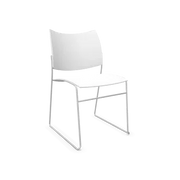 Witte design vergaderstoel Casala Curvy, modern kantoormeubilair voor werkplekken