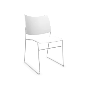 Witte design vergaderstoel Casala Curvy, modern kantoormeubilair voor werkplekken