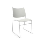 Vergaderstoel Casala Curvy, wit, modern kantoormeubilair op KANTOORMEUBELS.ONLINE