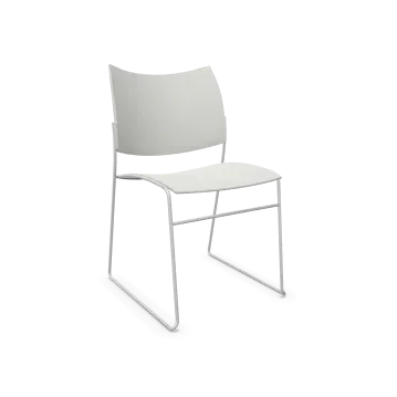 Vergaderstoel Casala Curvy, wit, modern kantoormeubilair op KANTOORMEUBELS.ONLINE