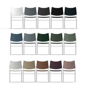 Verschillende Casala Curvy design stoelen in diverse kleuren, kantoormeubilair collectie