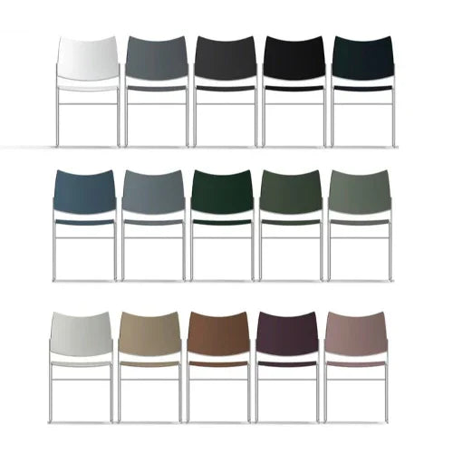 Verschillende Casala Curvy design stoelen in diverse kleuren, kantoormeubilair collectie
