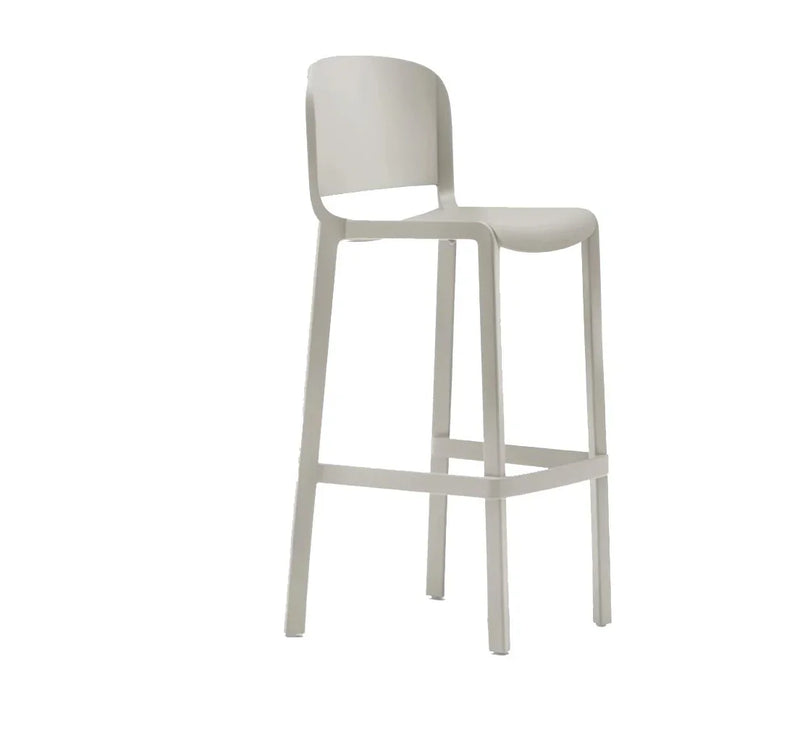 Kunststof barkruk met rugleuning, modern design, kantoormeubilair 66,5 cm hoog